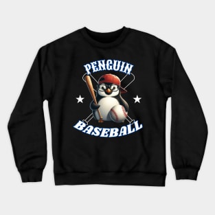 penguin baseball Crewneck Sweatshirt